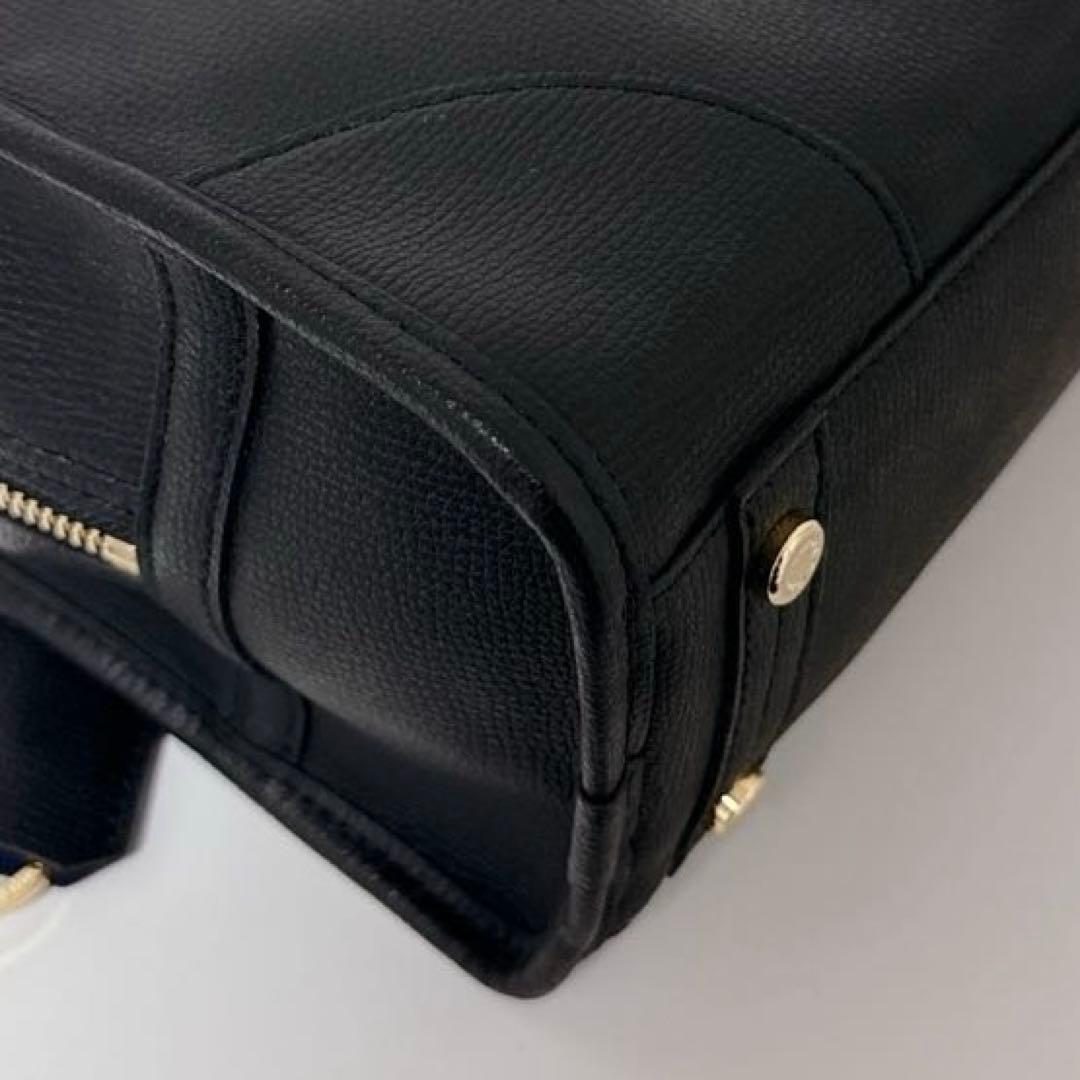 【24時間以内発送】A.D.M.J スクエアトート　ブラック　レザー　ボストン