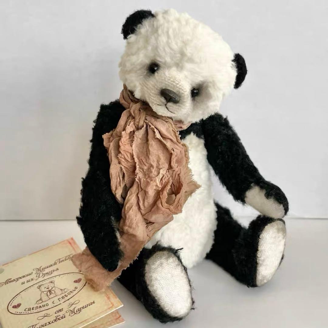 愛嬌があるパンダさん アーティストベア ロシア 海外作家様 ハンドメイド くま