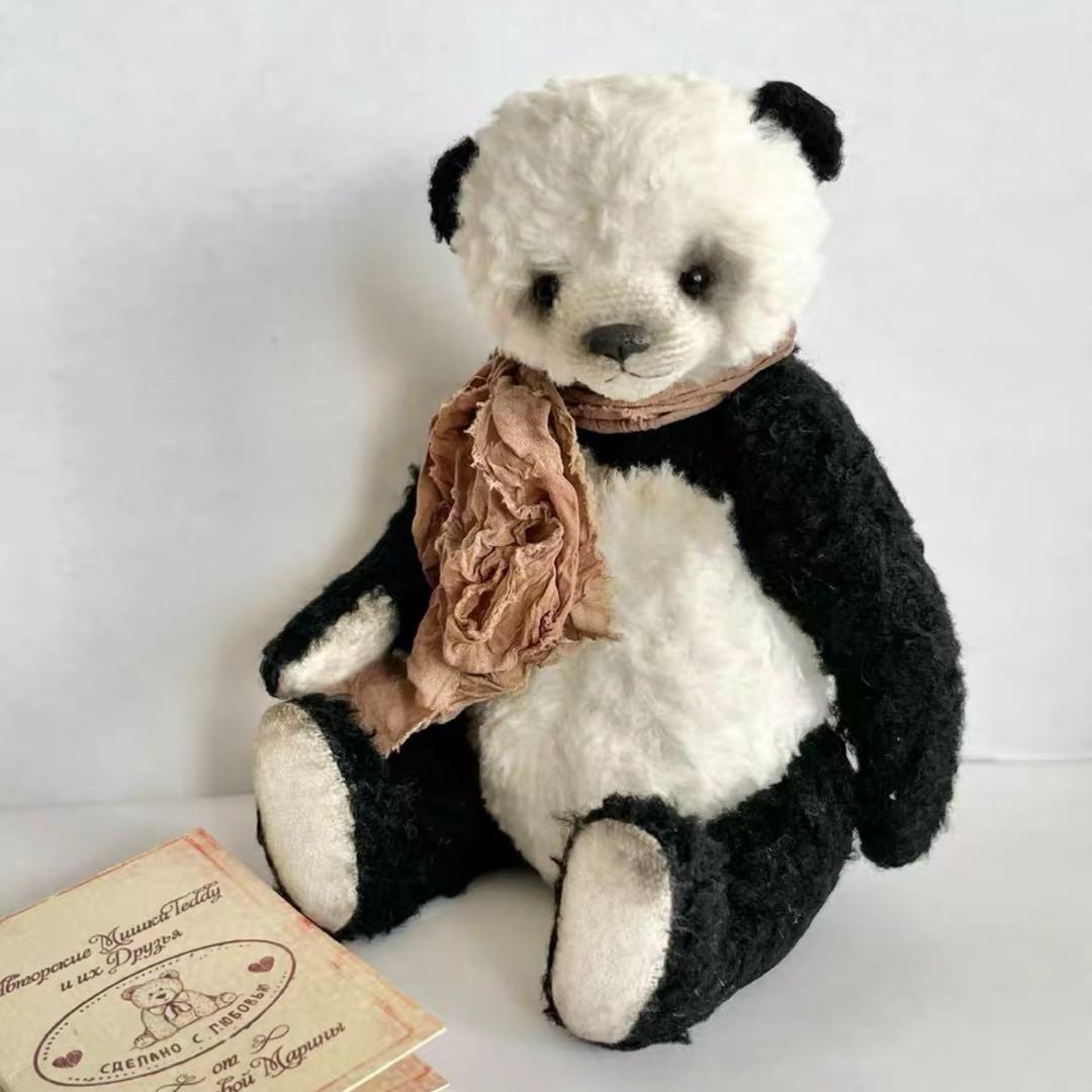 愛嬌があるパンダさん アーティストベア ロシア 海外作家様 ハンドメイド くま