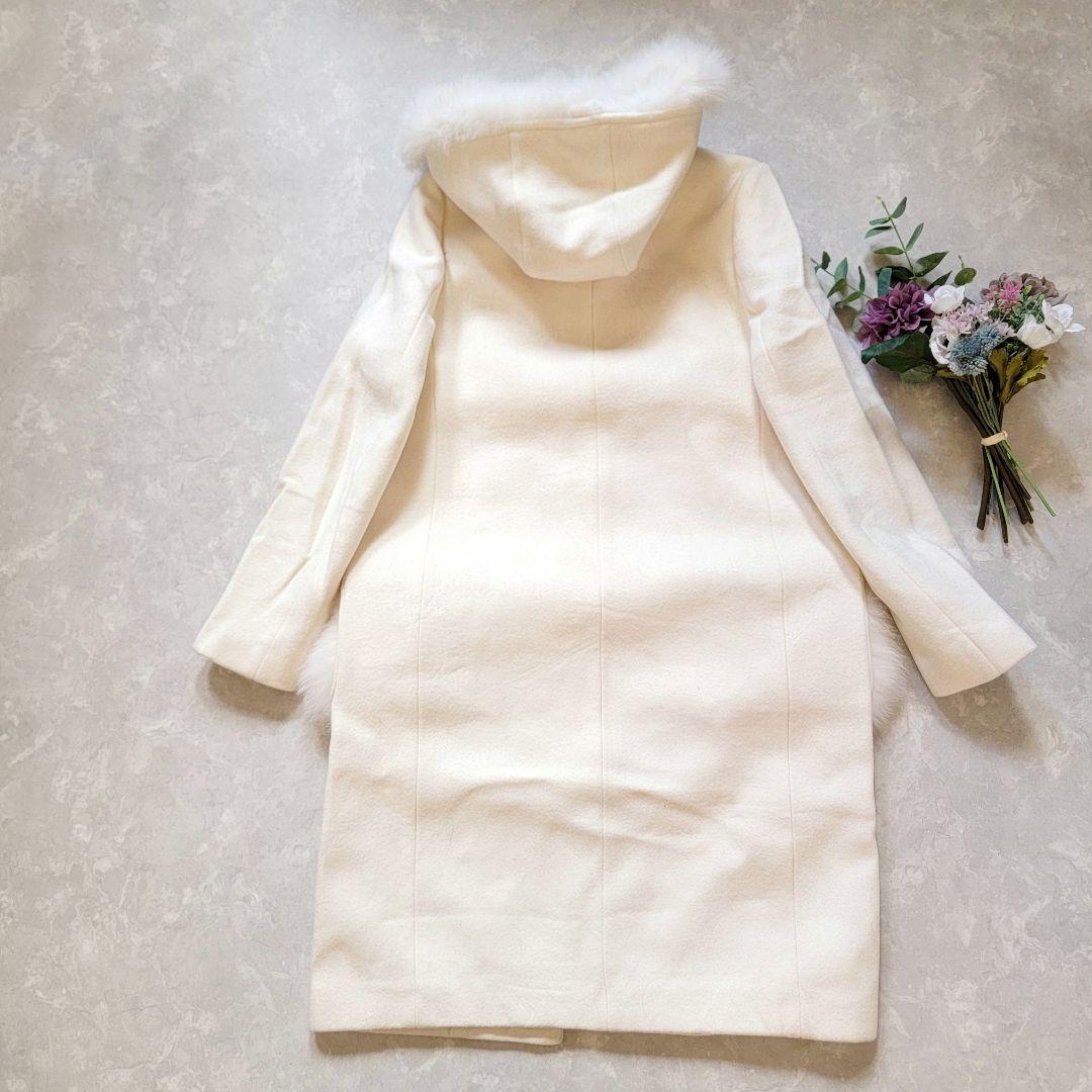 マイストラーダ●リアルファー＆フード取り外し可6way♪ノーカラーロング丈コート