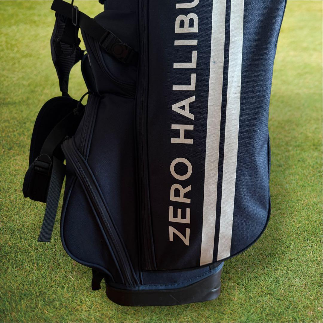 ゼロハリバートン　キャディバッグ　ショルダー式　スタンド式　軽量　紺　ネイビー