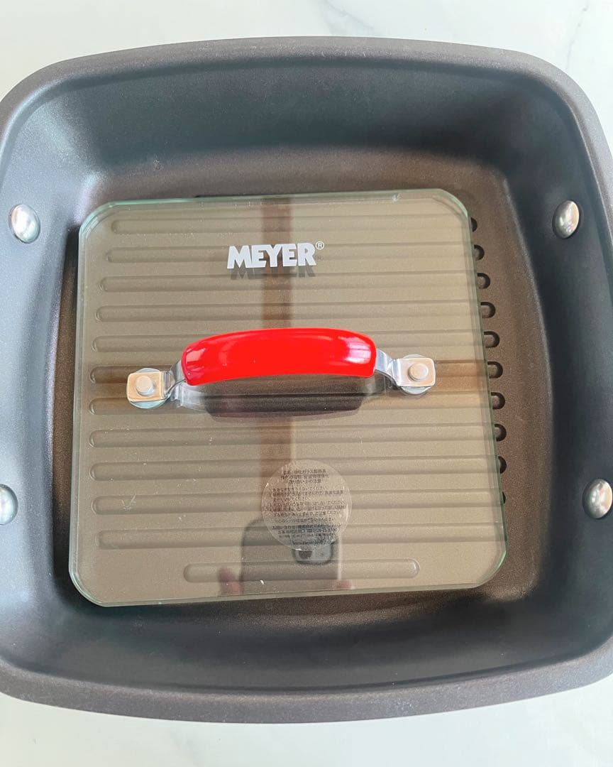 マイヤー　スクエアグリルパンMeyer グリルプレス　3点セット