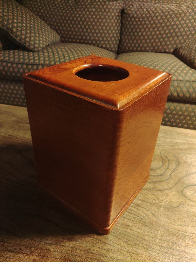 希少　無垢　ダストボックス　ごみ箱　蟻継ぎ　天然　欅　工芸　民芸