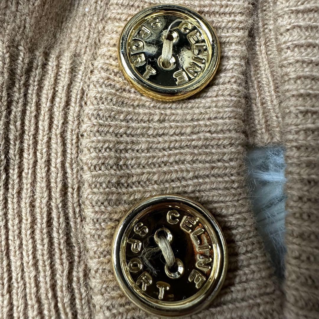 極美品 CELINE SPORTS ケーブル編 カーディガン L 金ボタン