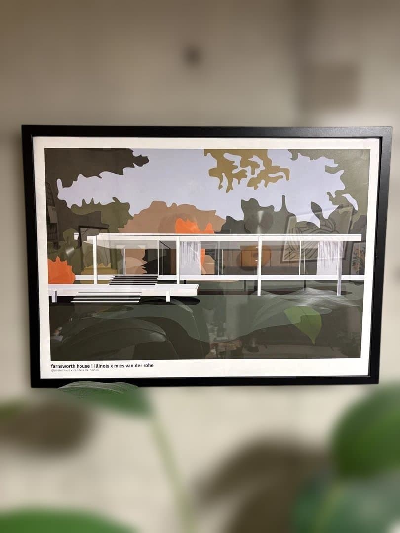 Farnsworth アートポスター 50×70cm フレーム付き