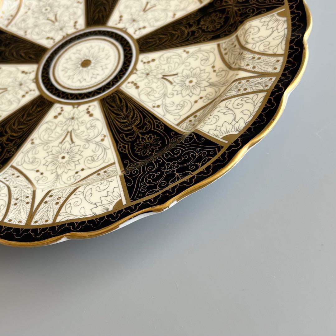 19世紀ヴィクトリア時代、サミュエル・アルコックの金彩プレート【稀少品・美術品】