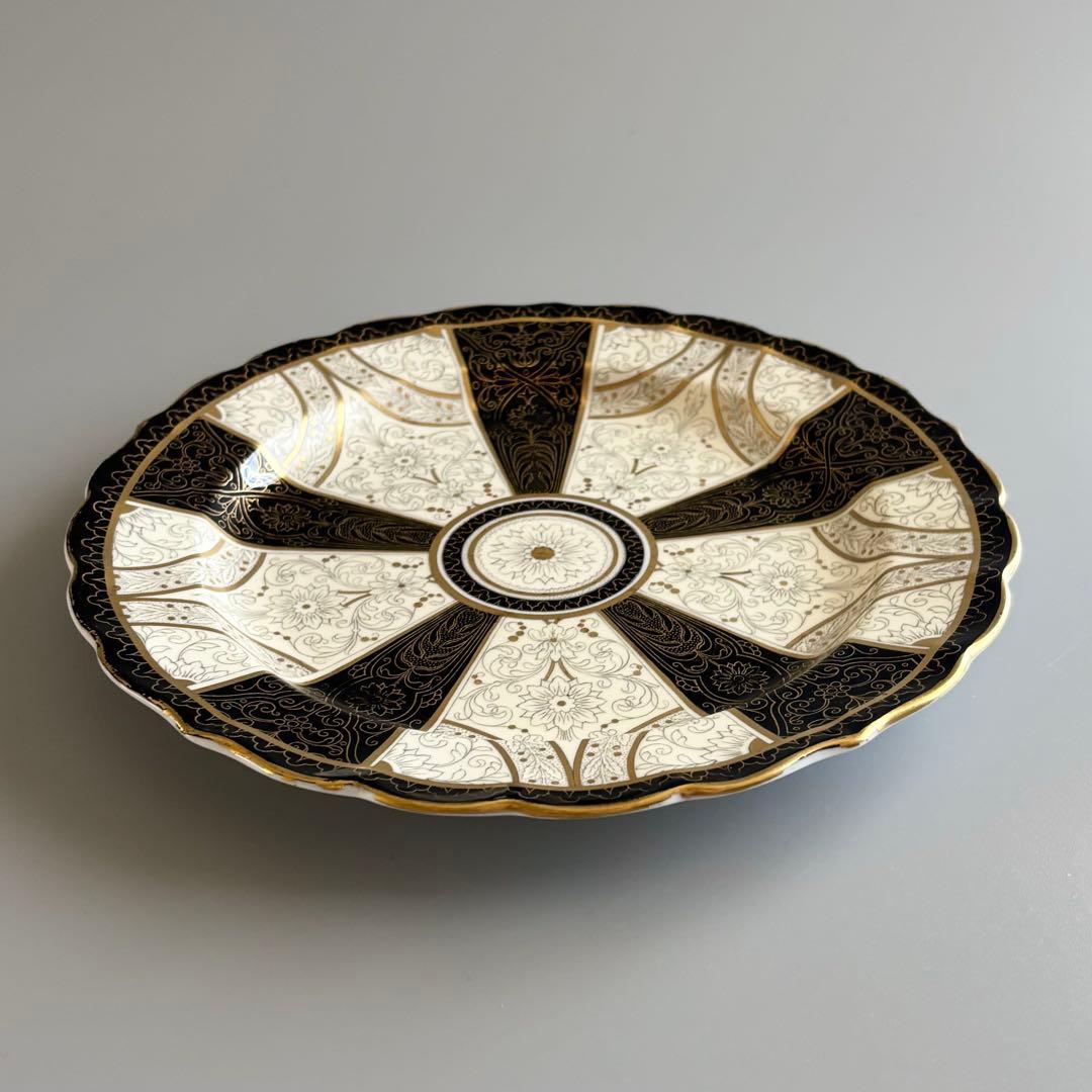 19世紀ヴィクトリア時代、サミュエル・アルコックの金彩プレート【稀少品・美術品】