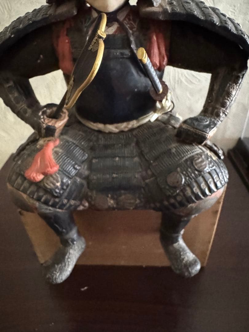 伊達政宗公塑像　大正期頃　博多人形