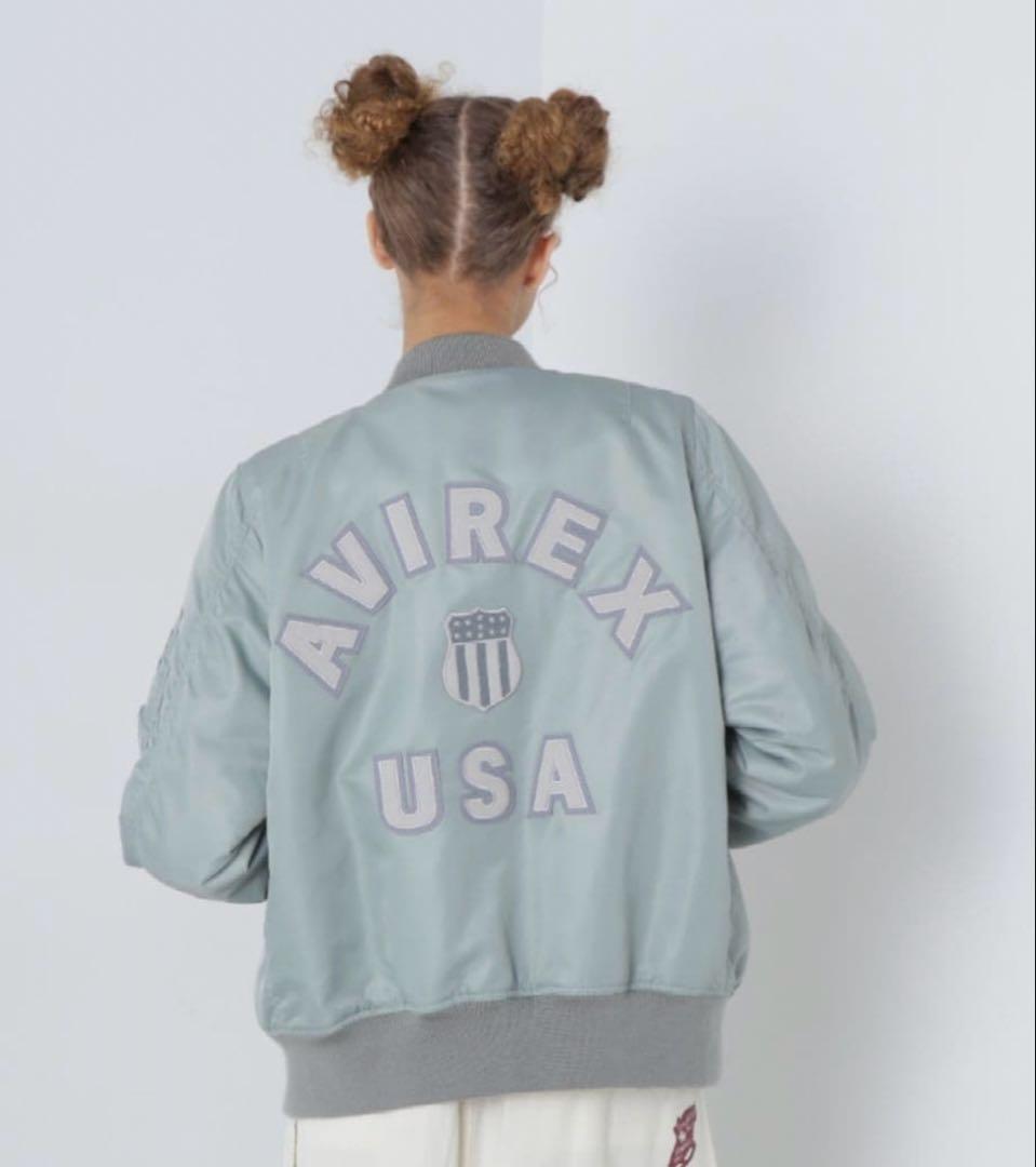 AVIREX シグネチャーロゴ　MA-1 グリーン Mサイズ alpha