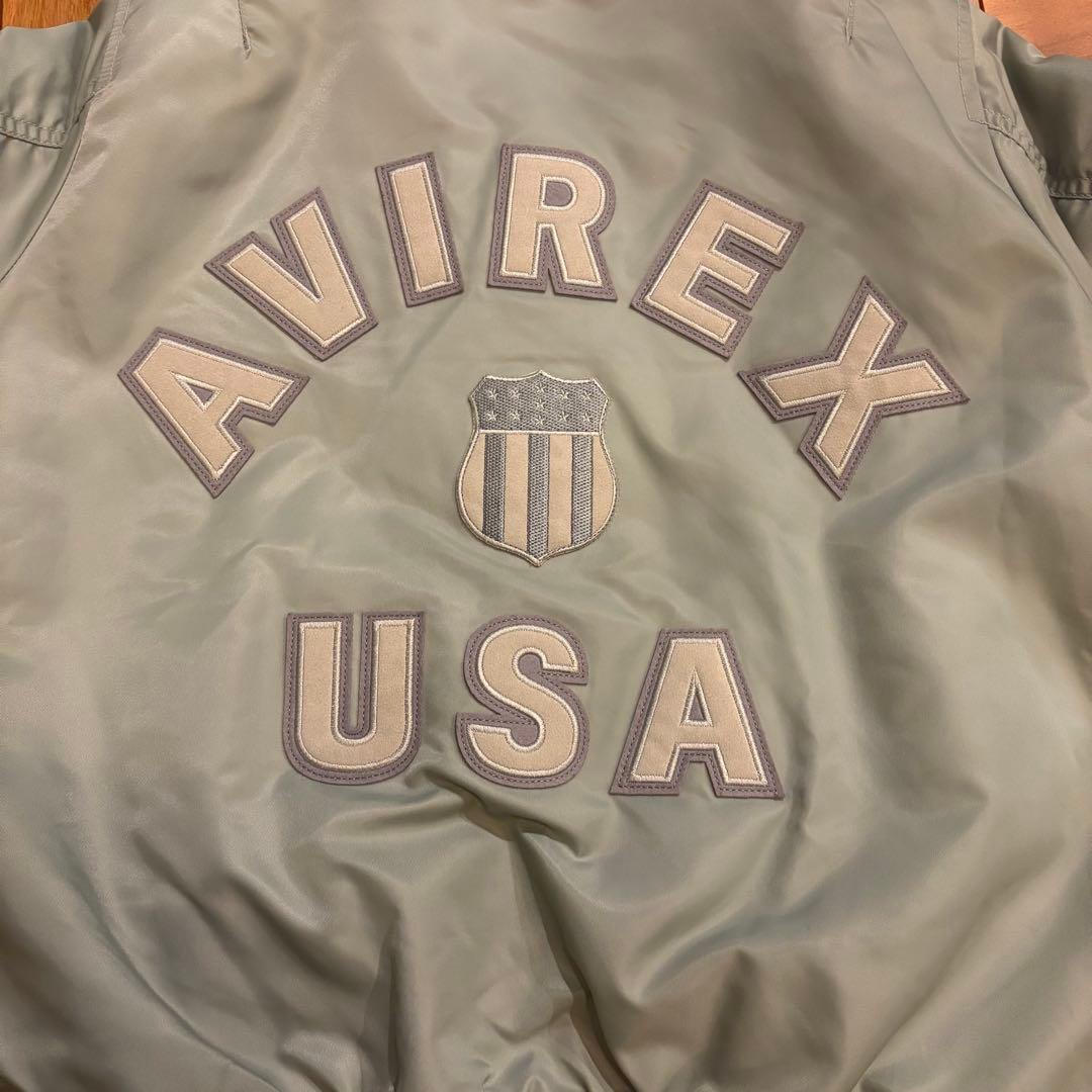 AVIREX シグネチャーロゴ　MA-1 グリーン Mサイズ alpha