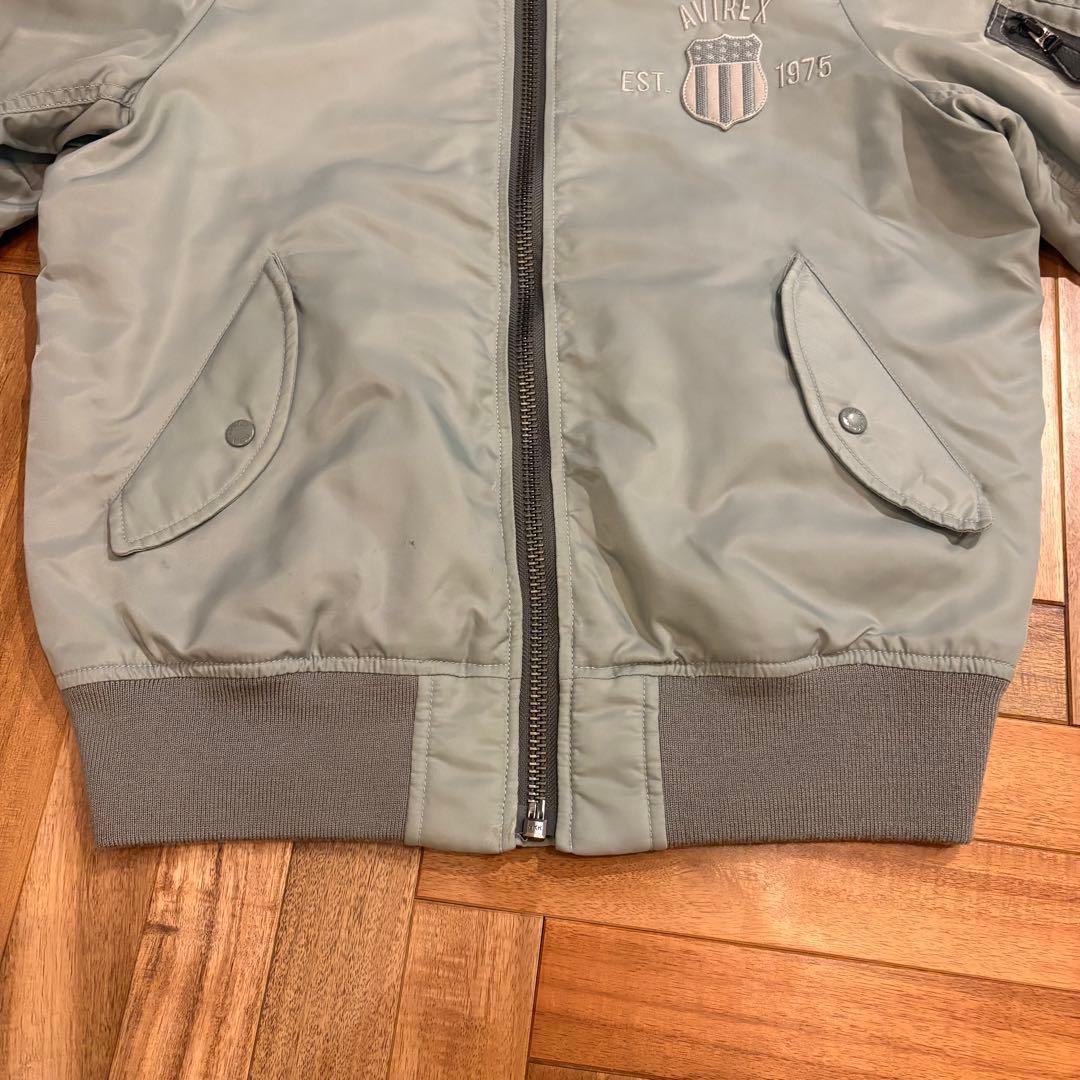 AVIREX シグネチャーロゴ　MA-1 グリーン Mサイズ alpha