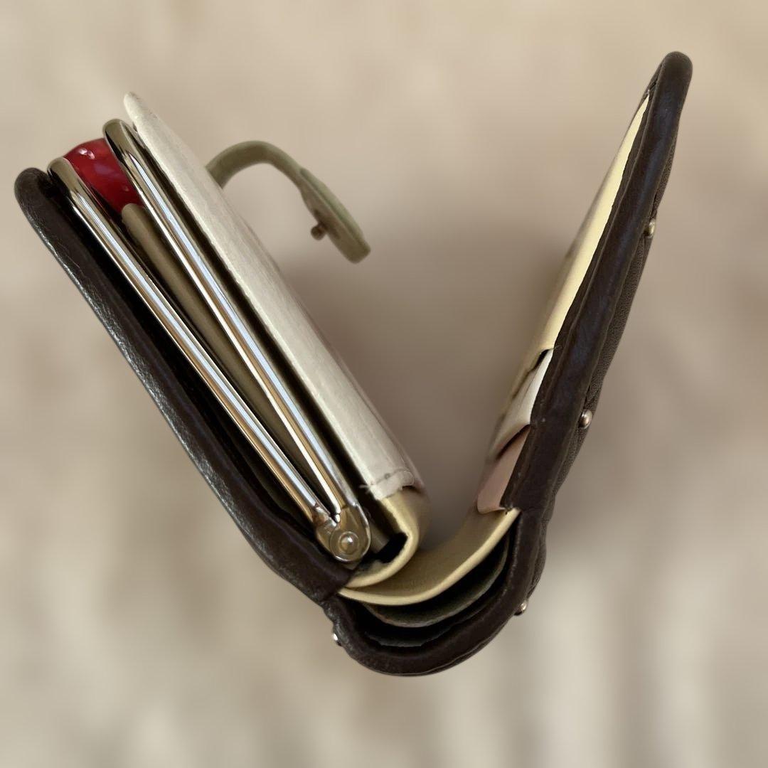 入手困難 希少 キタムラ がま口 ケーキ財布 折り財布 レザー コンパクト