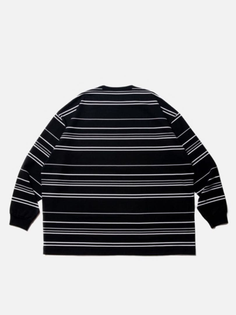 COOTIE Supima Border Oversized L/S Tee 黒