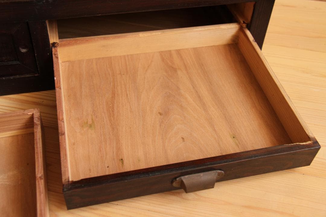 ガラス棚　木製　アンティーク　古家具　古道具　レトロ