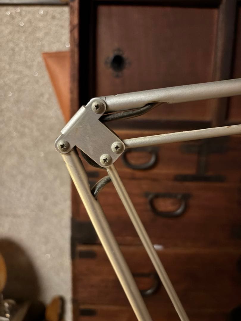 【廃盤】無印良品 MUJI アルミフロアライト 電球付ヴィンテージスタンドライト