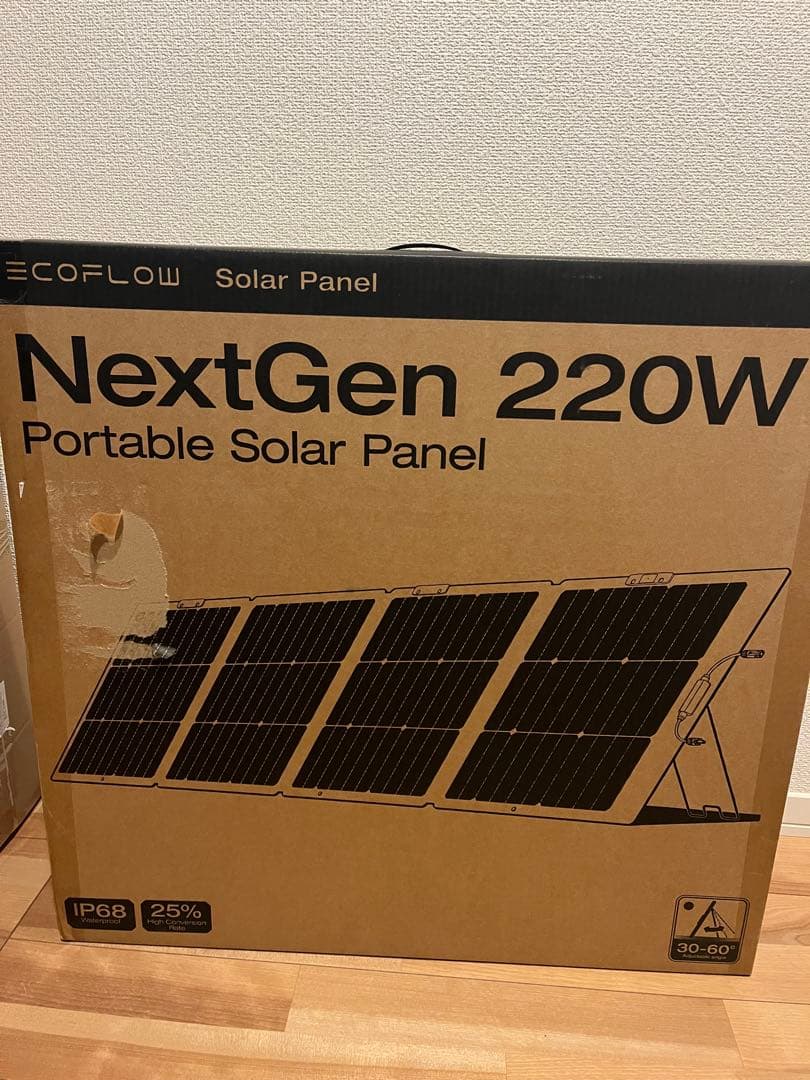 新品　EcoFlow 220W　GEN2　片面ソーラーパネル太陽光
