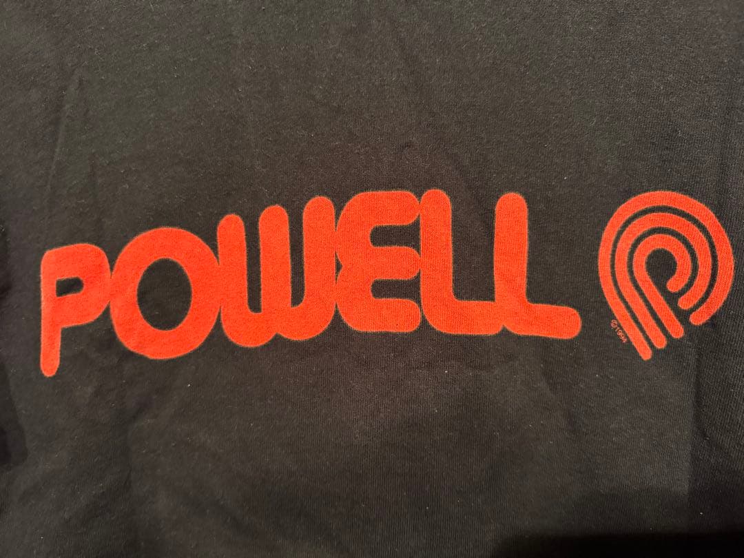 スケートボード 90's powell logo T black original