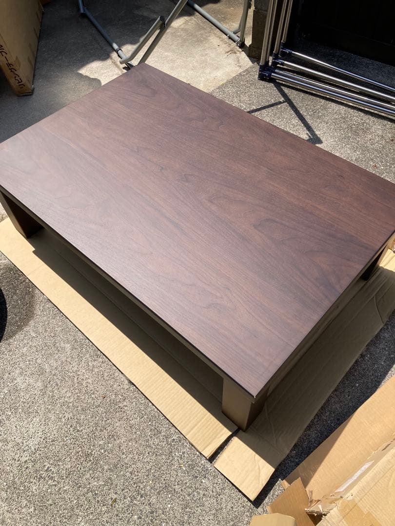 脚折式座卓　ダークブラウン　120×80×35