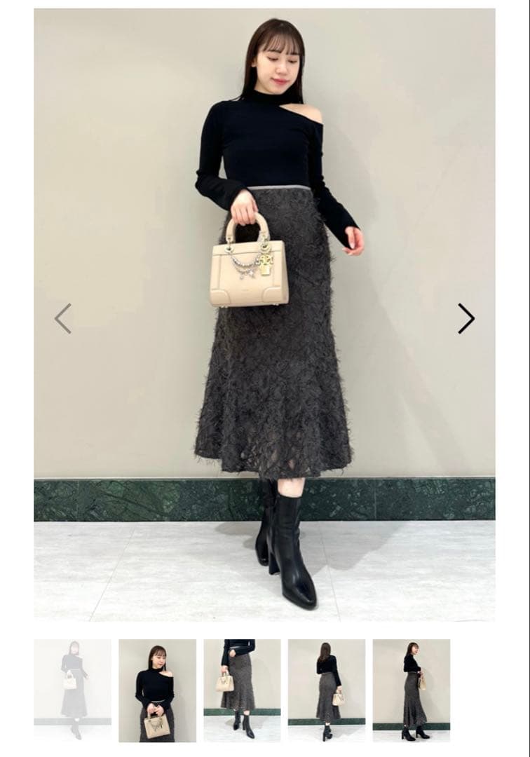 スナイデル　レースジャガードスカート