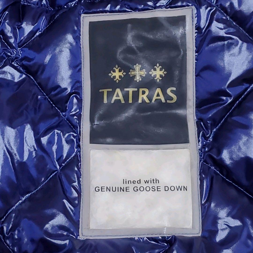 タトラス　ダウン　トレンチコート　ジャケット　ショート丈　ベルト　ブルー　2