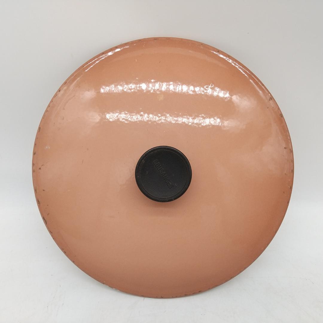 2976番 クーザンス 両手鍋 ダークブラウン 直径約23cm