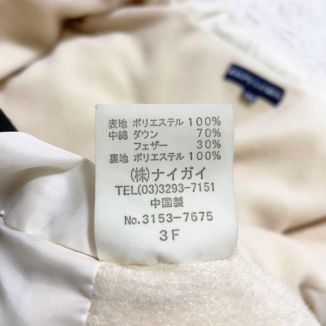 ラルフローレン　ダウンジャケット　肉厚　ホースロゴ　アイボリー　S相当