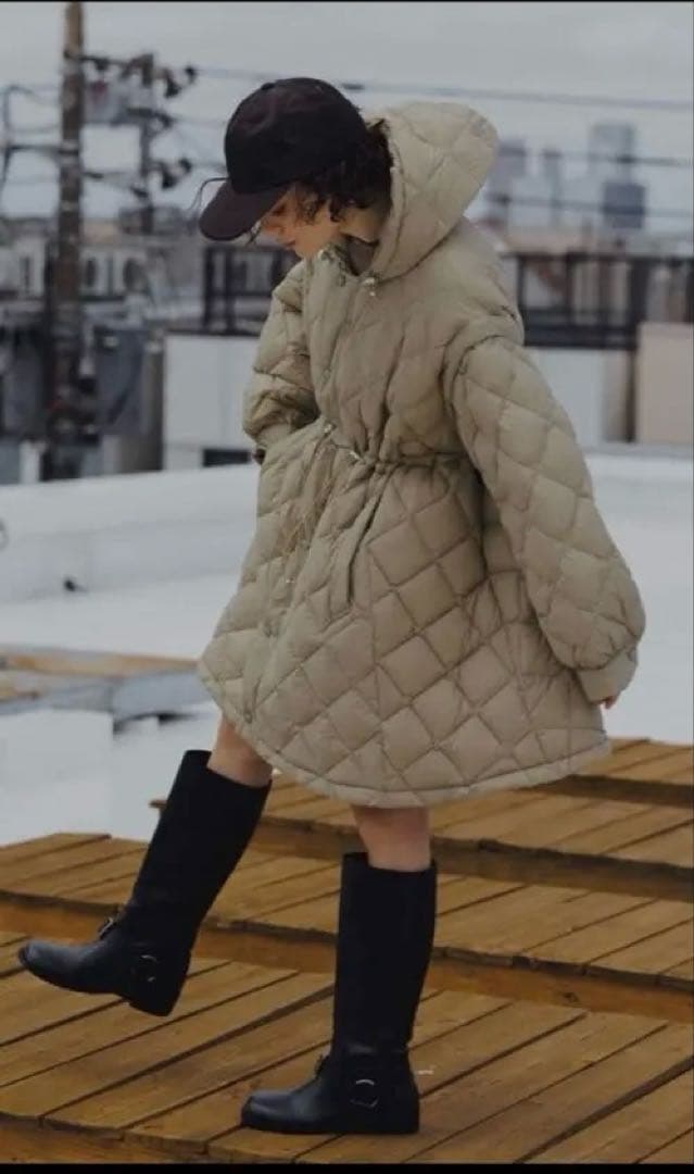 TAION x WILLFULLY down coat s size ベージュ