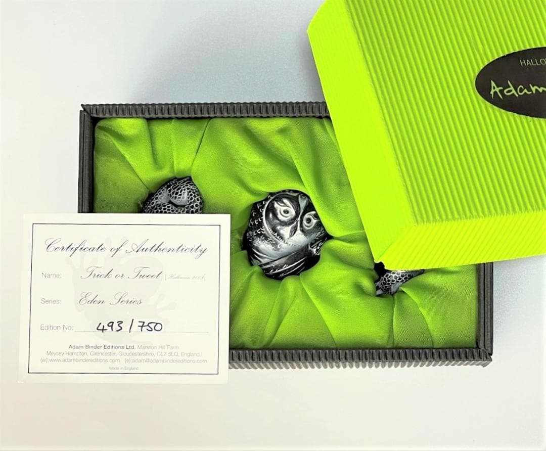 世界750体限定 アダムバインダー フクロウ 彫刻 フィギュア