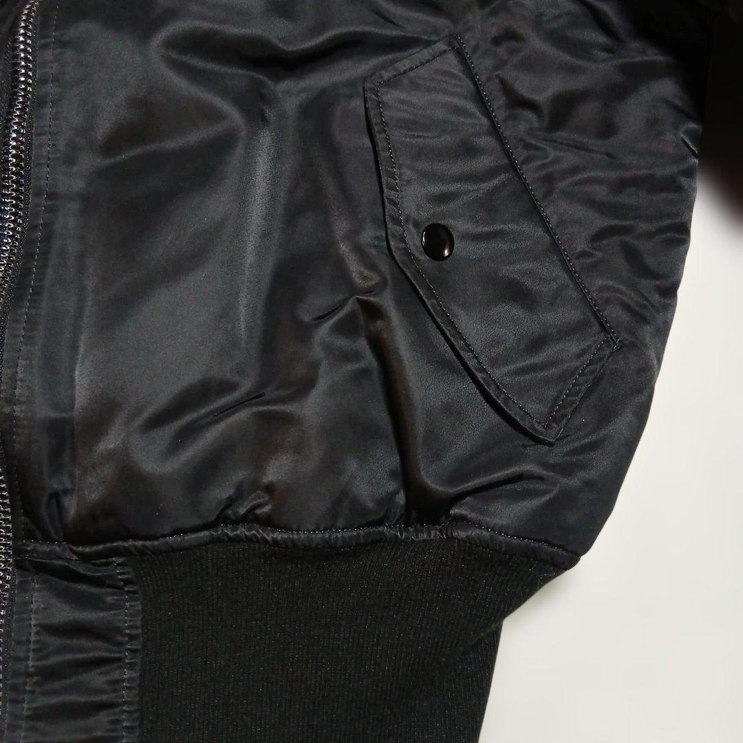 ALPHAフライトジャケットMA1戦闘機プリントリバーシブル黒M新品同様