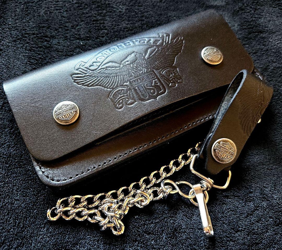 新品　トラッカーウォレット　オモシーチャンネル　ハーレー　バイカー　イーグル