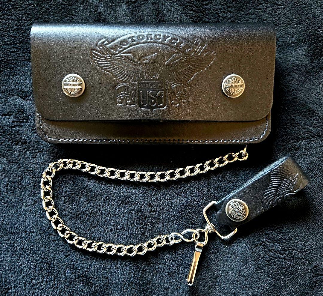 新品　トラッカーウォレット　オモシーチャンネル　ハーレー　バイカー　イーグル