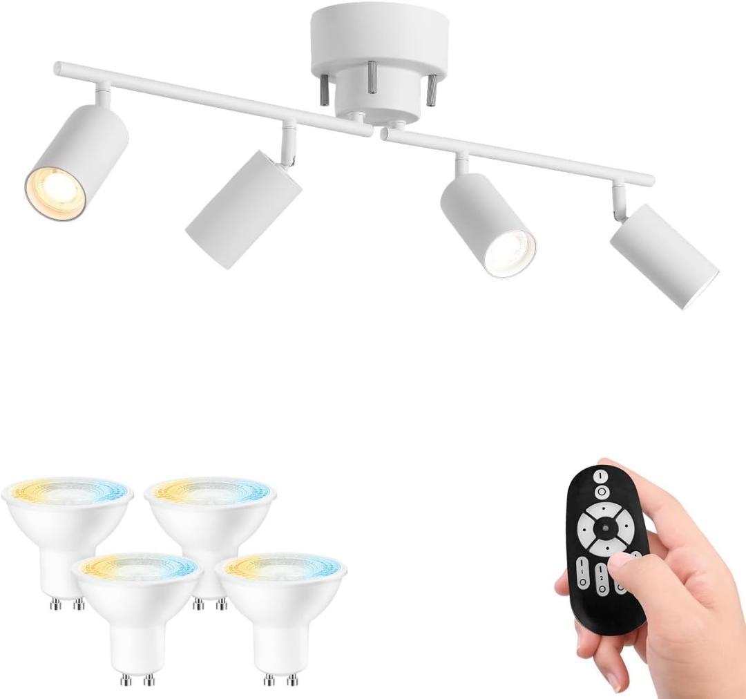 調光調色 4灯 シーリングライティングダクトレール 6畳8畳 ペンダント LED