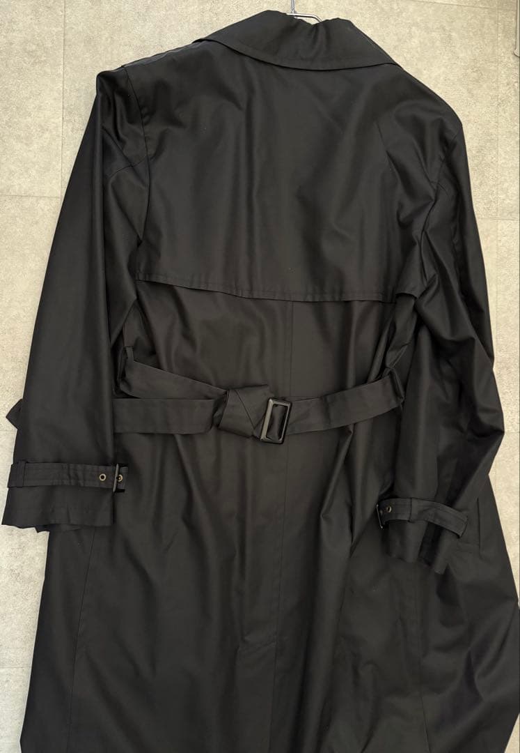 イブ・サンローラン　シルクトレンチコート38黒