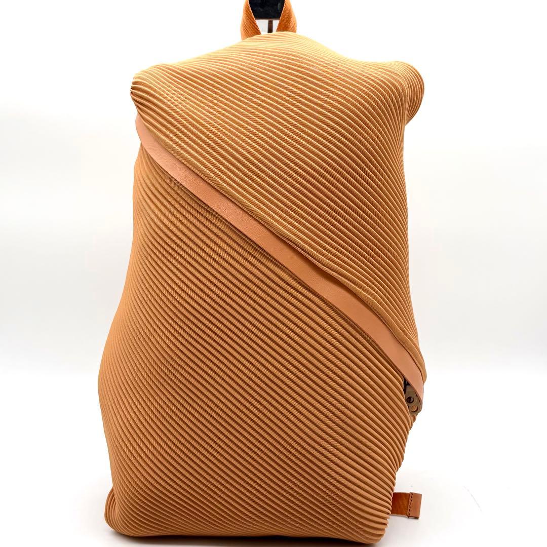 未使用級✨プリーツプリーズ イッセイミヤケ リュック オレンジ ブラウン