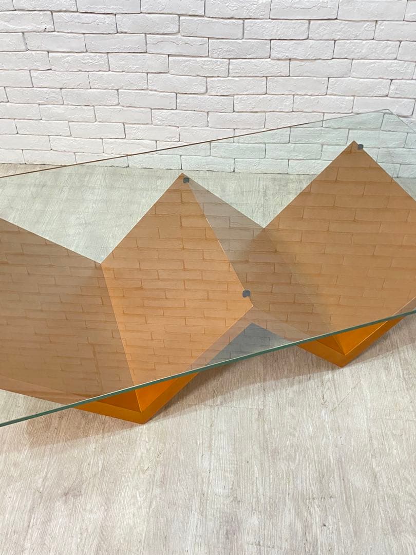 【東京都内23区配送無料】　アルフレックス　ガラス　テーブル　センター　リビング