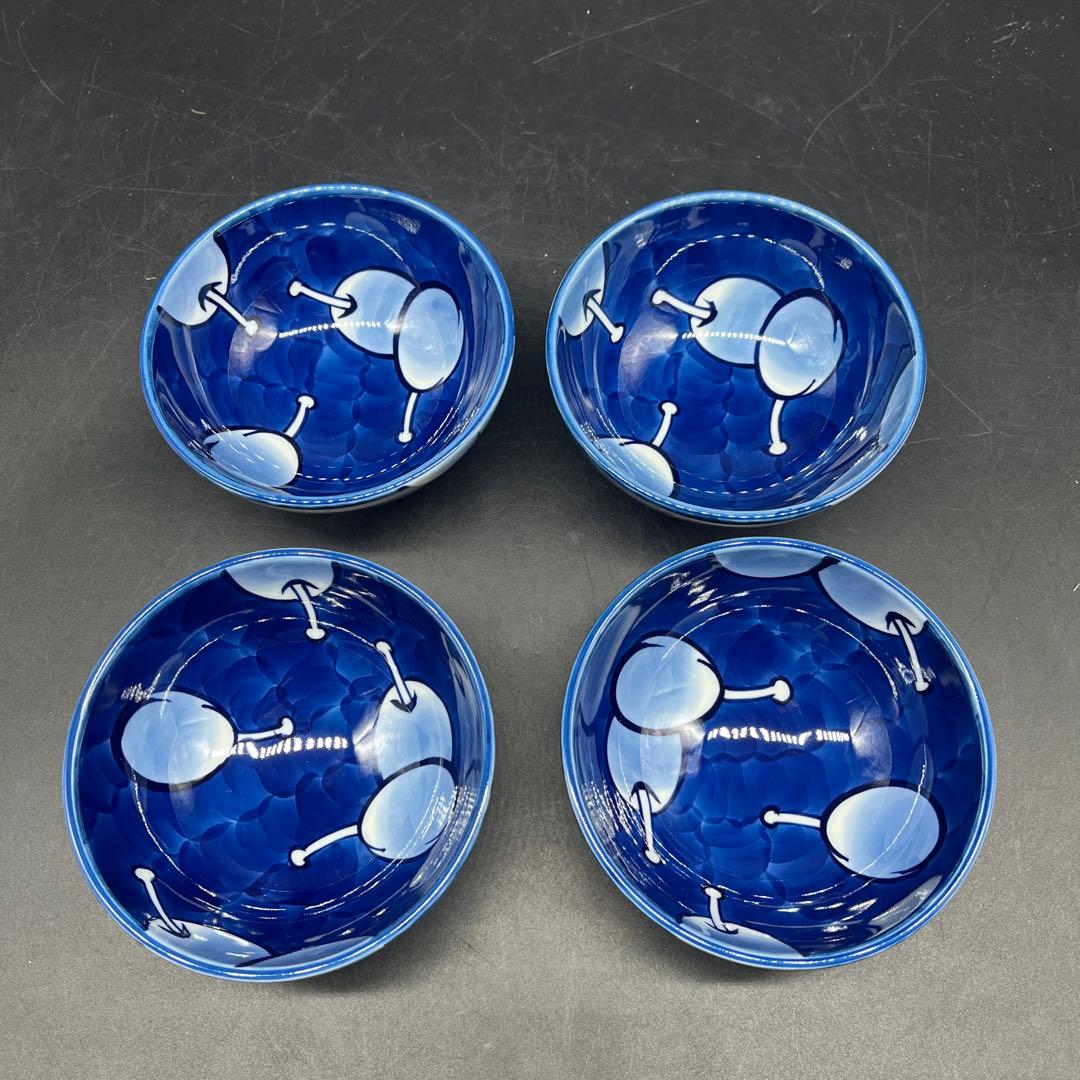 ⭐️未使用品⭐️有田焼 源右衛門 プルーン紋　飯碗　茶碗　ご飯茶碗　4客セット