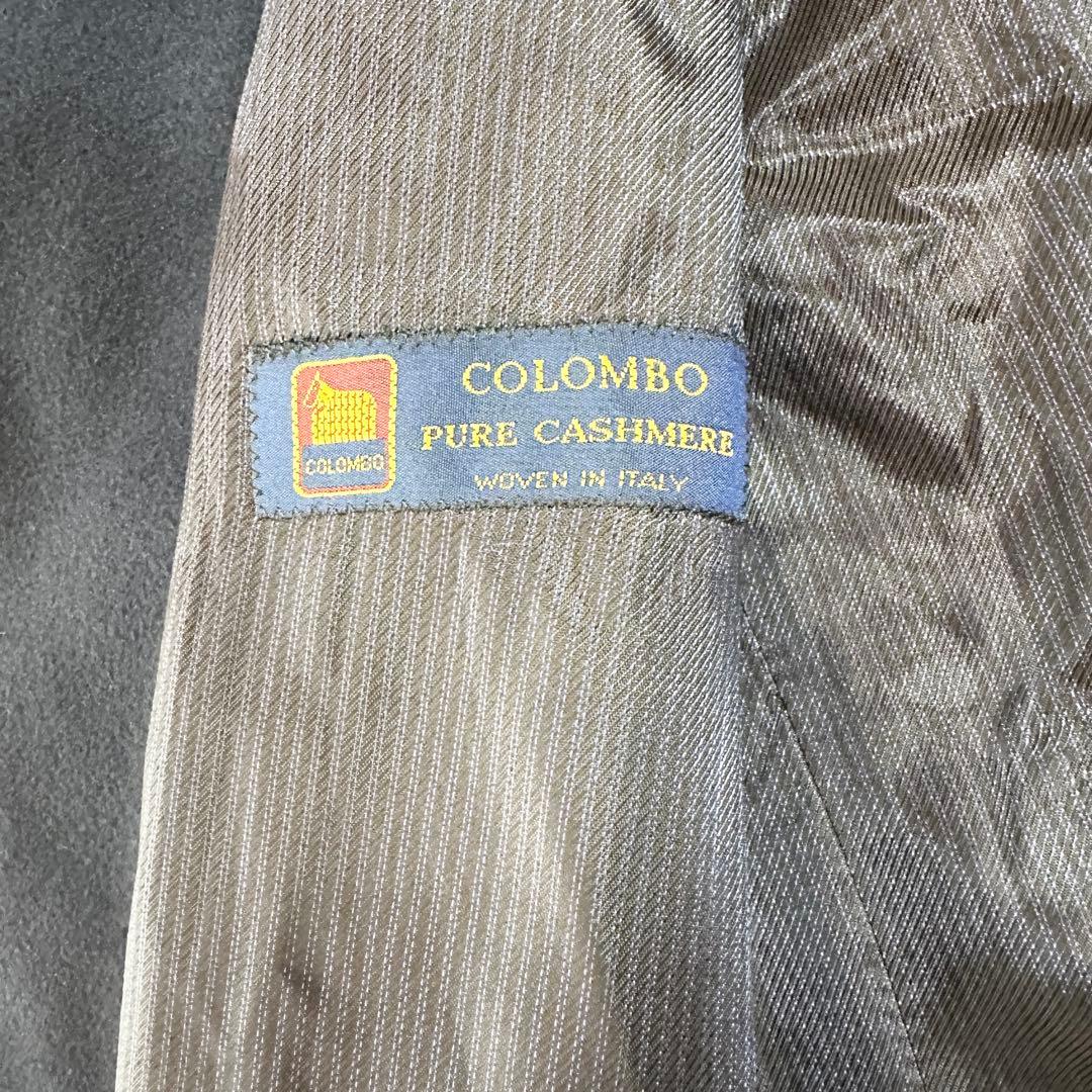 美品　コロンボ社製カシミヤ100%　ステンカラーコート ドイツ　上質　濃紺