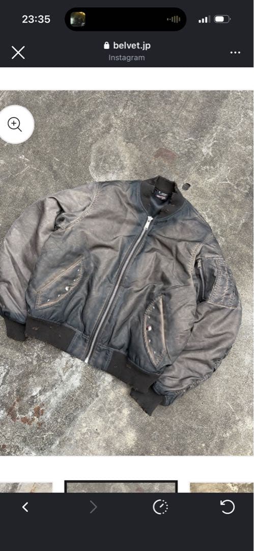 BELVET MA-1ジャケット ブラック
