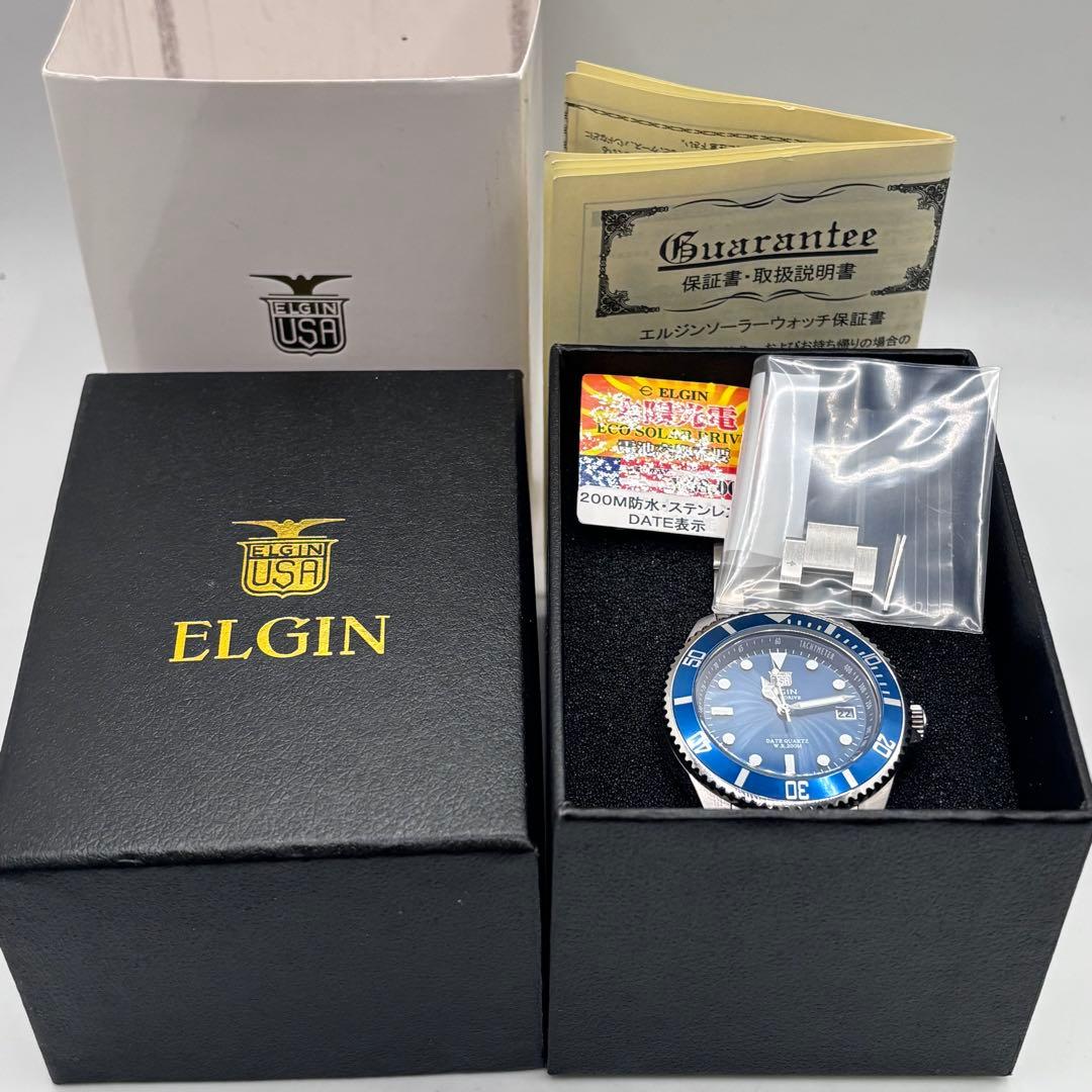 ELGIN ECO SOLAR DRIVE ソーラー腕時計 FK-1426-FL