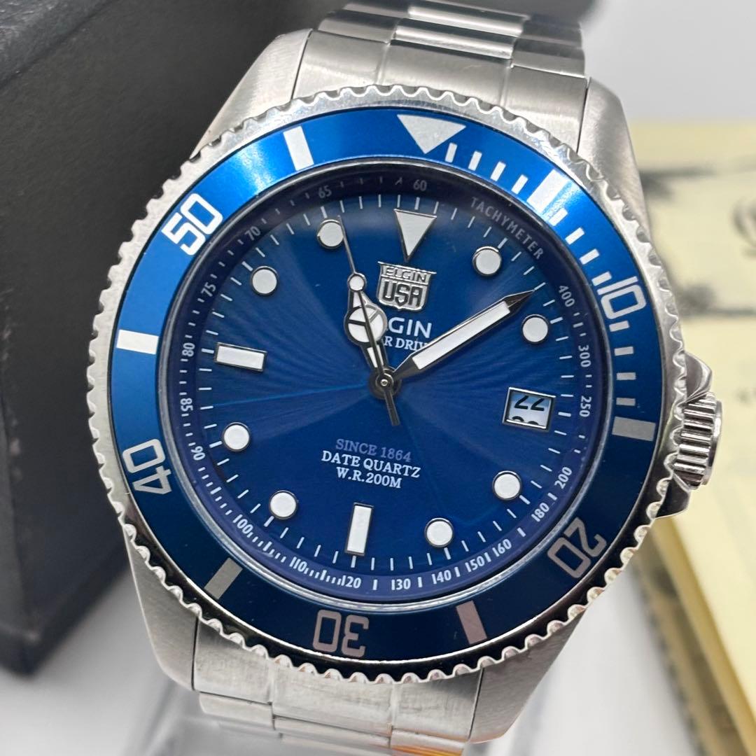 ELGIN ECO SOLAR DRIVE ソーラー腕時計 FK-1426-FL