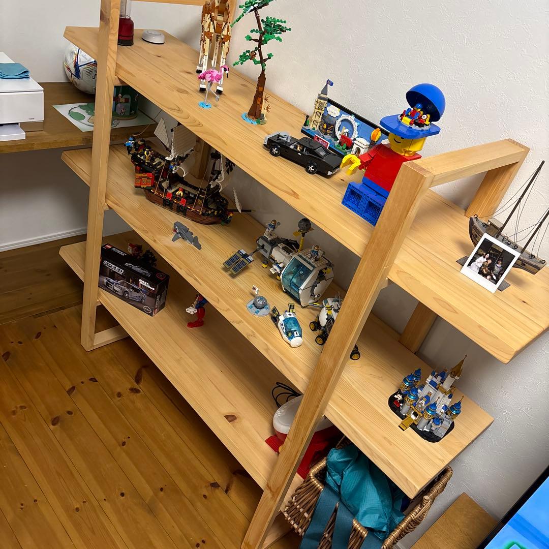 ヒノキ材　飾り棚　　爽150フリーラック