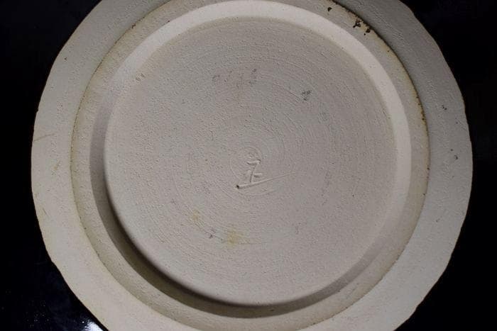 県重要文化財　林 正太郎　特別作品　淡黒　志野焼　大皿　真作保証　径59cm