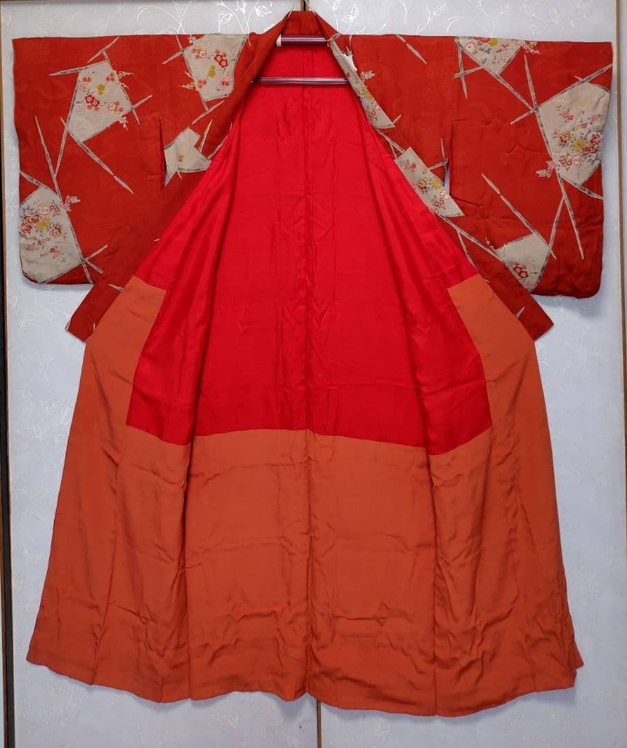 RK331アンティーク子供着物ジュニアサイズ着丈144センチ裄丈63正絹美品