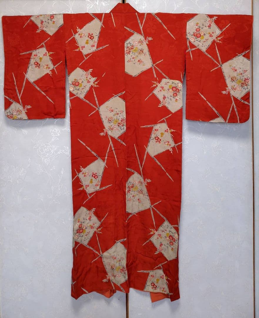 RK331アンティーク子供着物ジュニアサイズ着丈144センチ裄丈63正絹美品