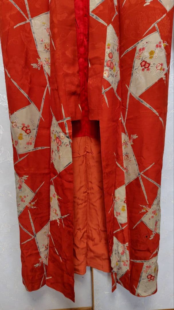 RK331アンティーク子供着物ジュニアサイズ着丈144センチ裄丈63正絹美品