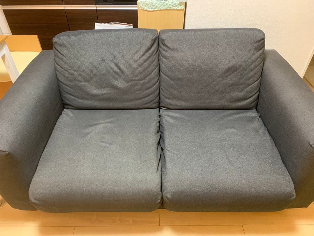 無印良品 2シーター ソファ ウレタン チャコール