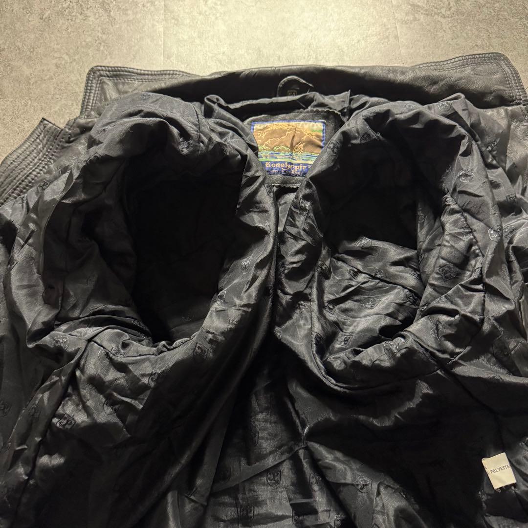 【80s vintage】フライトジャケット　A-2 ボンバー　本革　短丈　黒