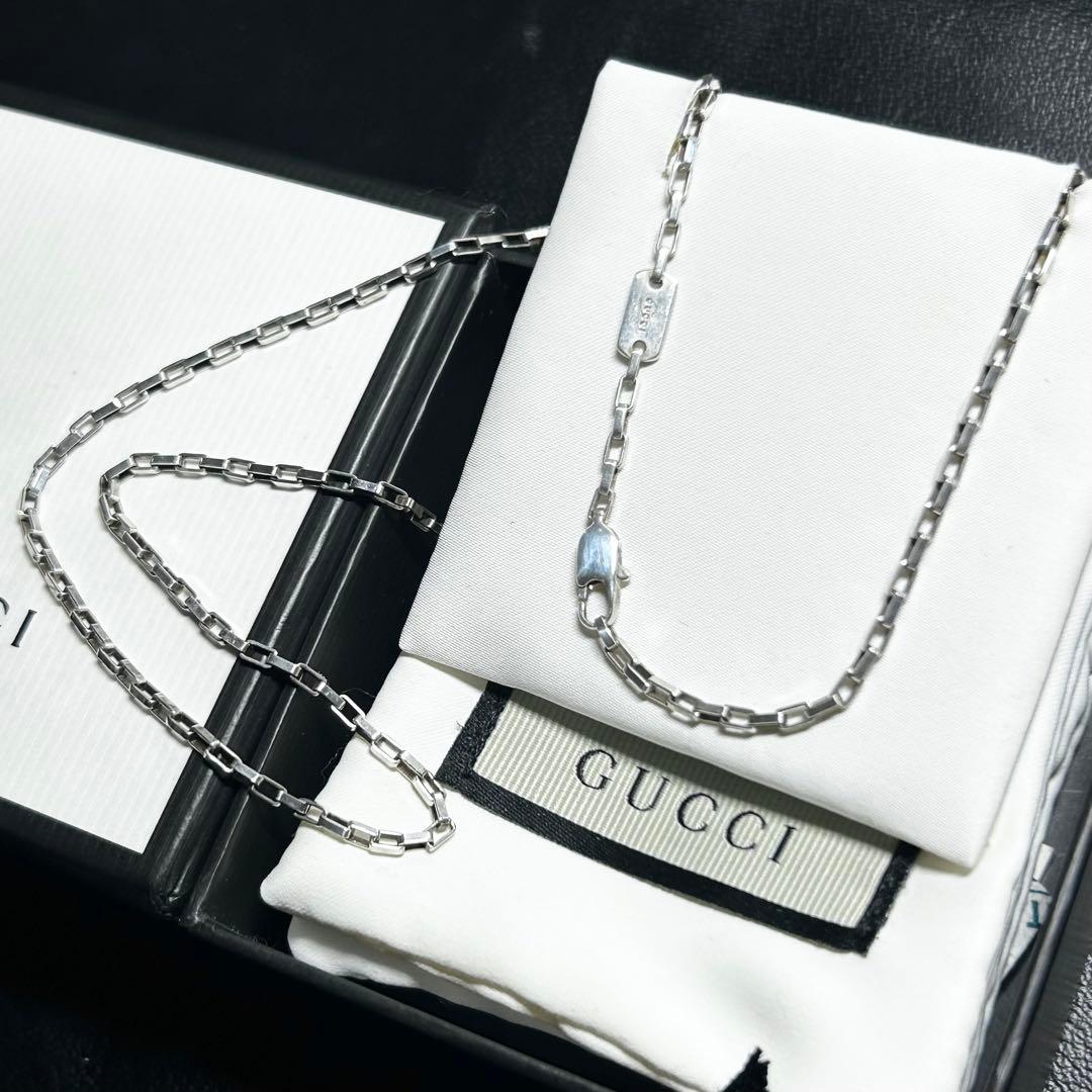 GUCCI グッチ　チェーン　ネックレス　50cm ペンダント　シルバー