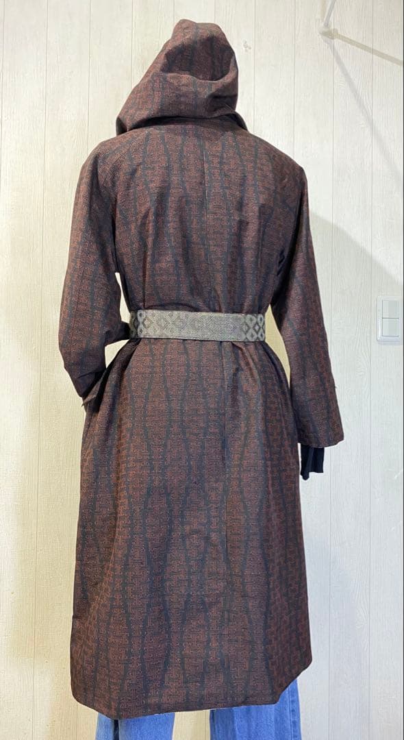 龍郷 大島紬 結城紬 リバーシブル フードコート