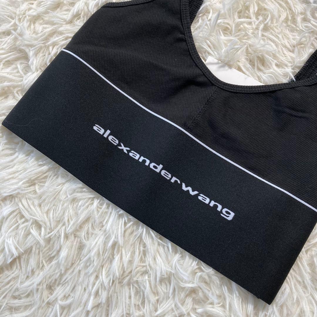 新品 アレキサンダーワン ロゴ タンクトップ ブラック レディース